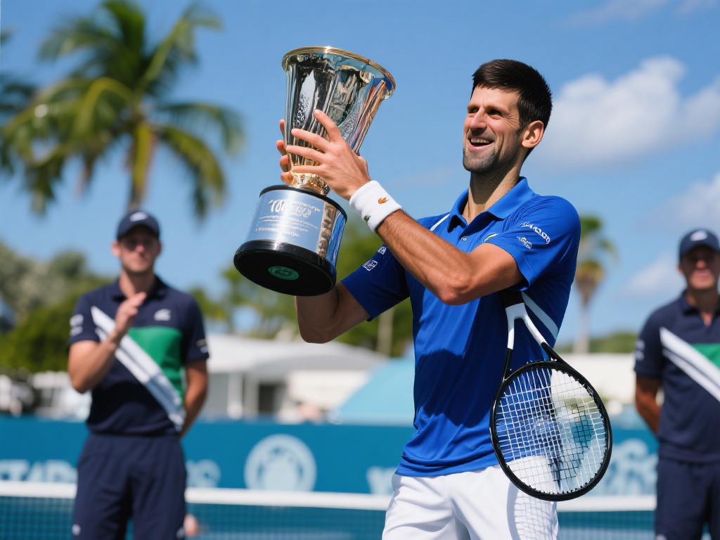 德约强势横扫迈阿密晋级四强，百冠荣耀近在咫尺